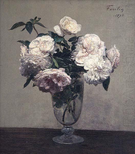 Henri Fantin-Latour Vase of Roses china oil painting image